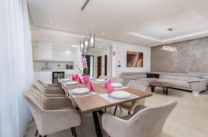 Dining - Spacious 5-bedroom villa in gorgeous Brekovica with AC, WiFi (Brekovica)