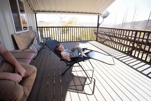 Terrace/patio - Spacious mountain lodge in the San Juan Mountains. (Cahone)