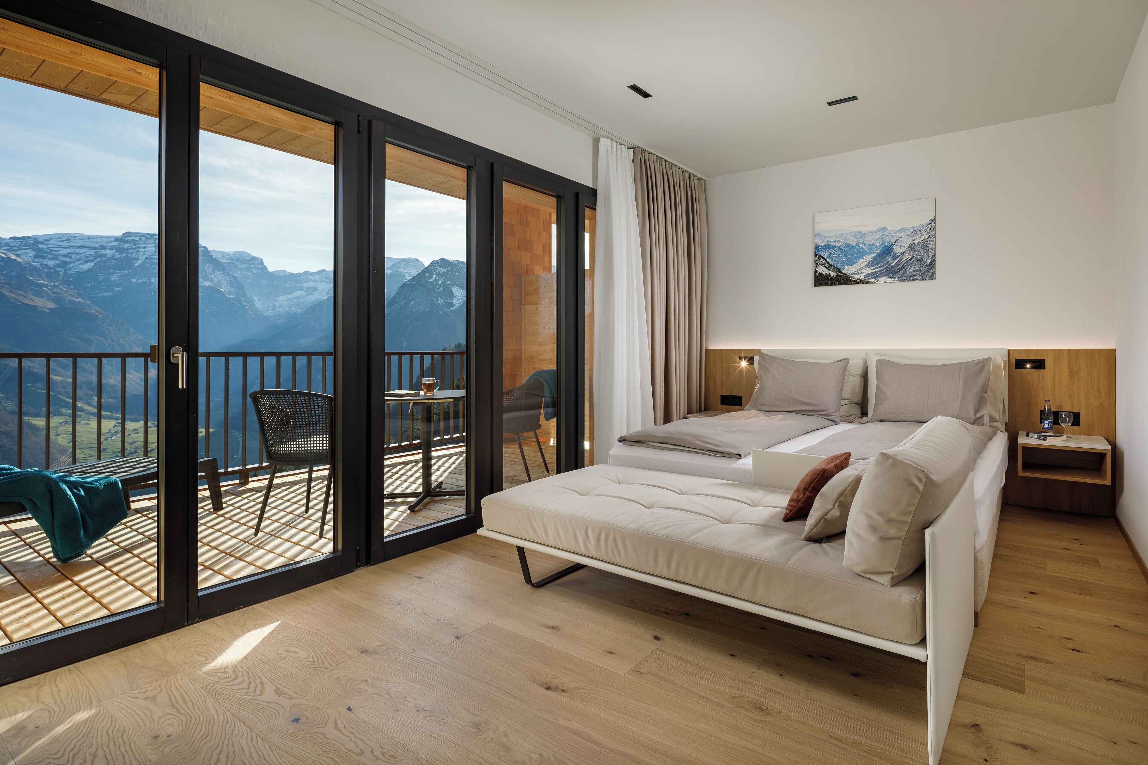 Panoramic Double Room, Mountain View | In-room safe, desk, laptop workspace, blackout drapes