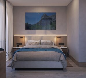 Deluxe Single Room, Hill View | In-room safe, desk, laptop workspace, blackout curtains - Panoramahotel Braunwald (Glarus Sued)