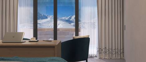 Suite Studio Luxe, 1 trĂšs grand lit, non-fumeur, vue montagne