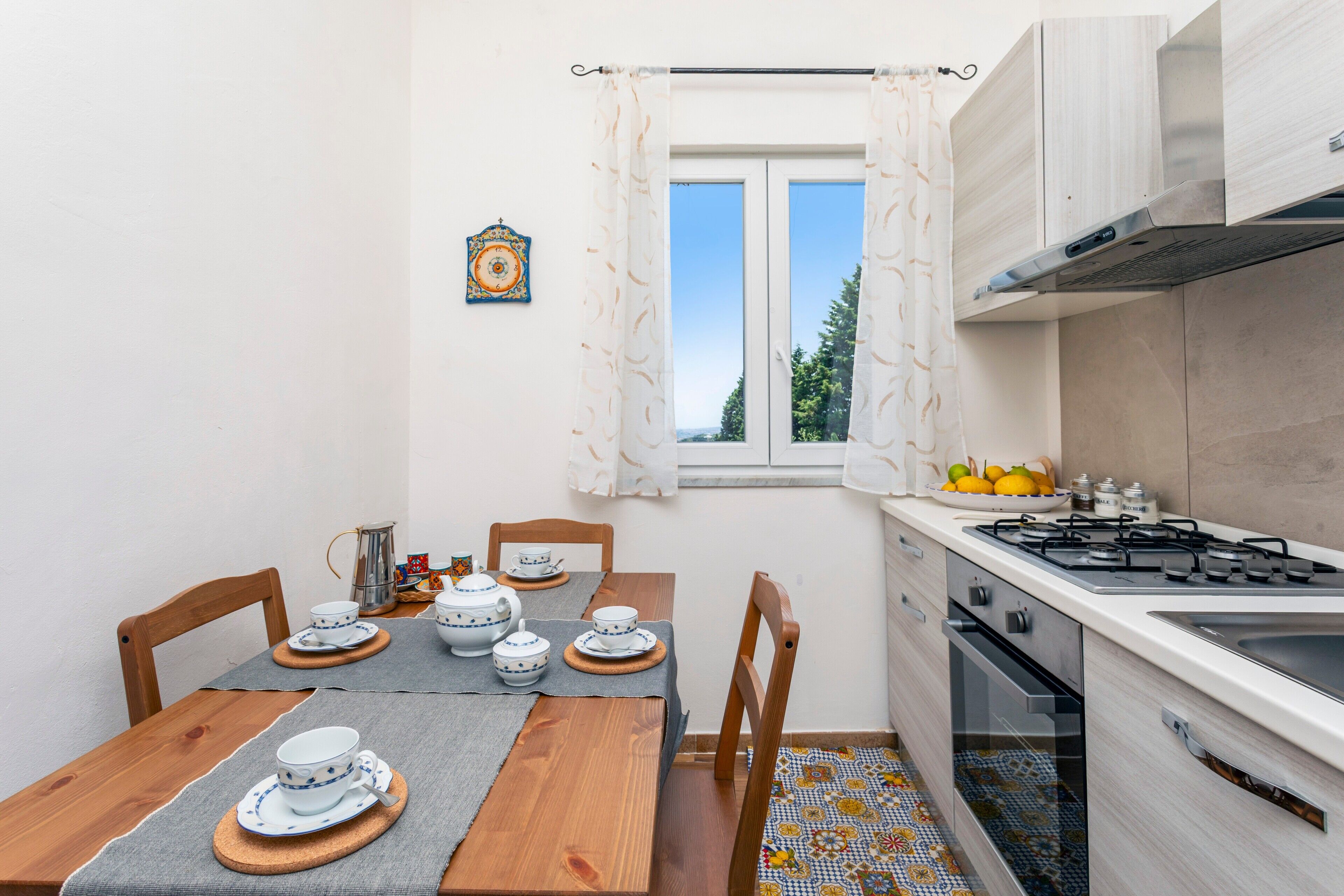 Fridge, oven, stovetop, highchair