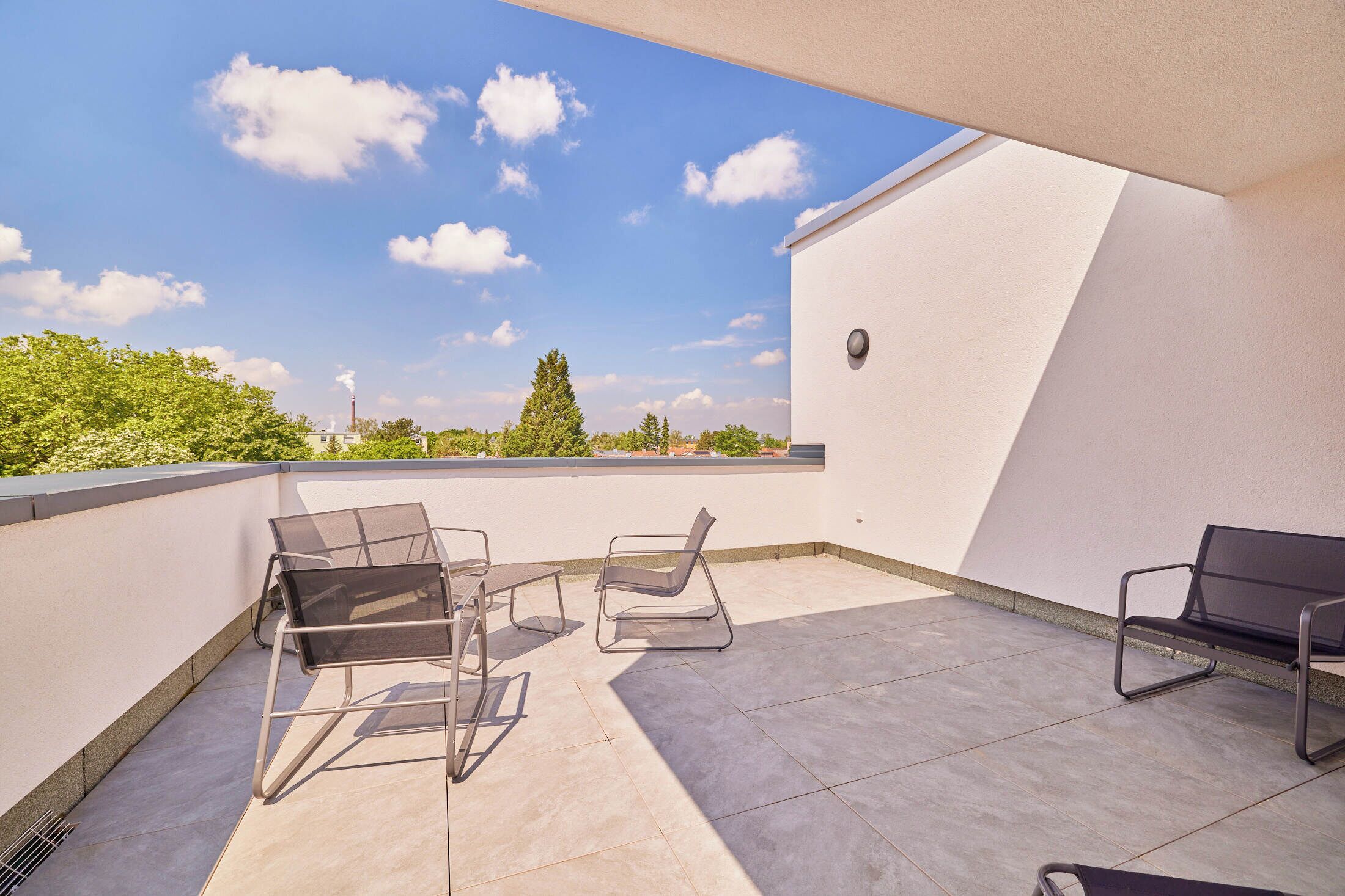 Deluxe-Penthouse, 2 Schlafzimmer | Terrasse/Patio