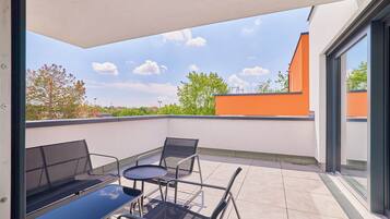 Penthouse Deluxe, 1 chambre | Terrasse/Patio