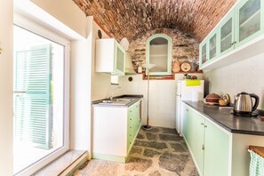 Fridge, stovetop, toaster