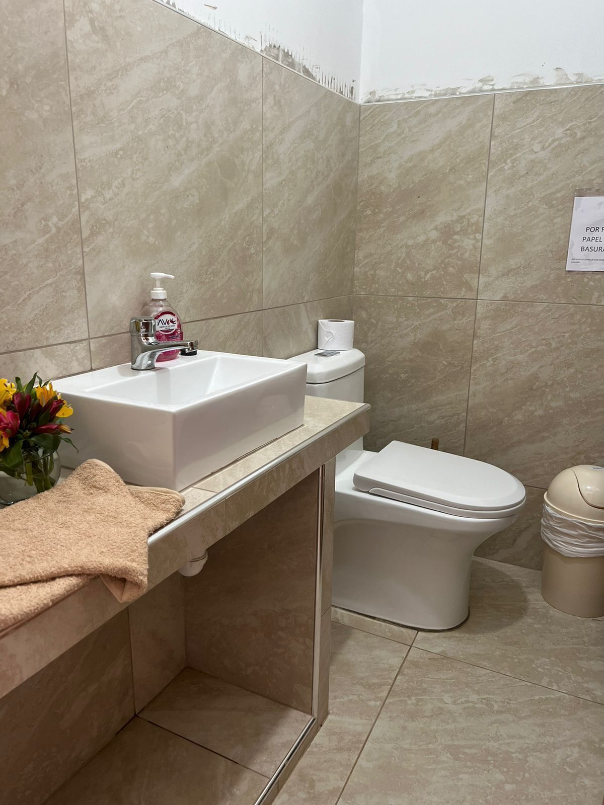 Towels, toilet paper