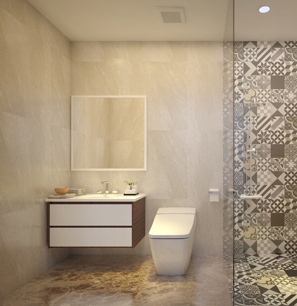 ห้องสแตนดาร์ด, เตียงใหญ่ 1 เตียง (Day Use(3hours)) | ห้องน้ำ | ฝักบัว, ของใช้ในห้องน้ำเป�็นมิตรต่อสิ่งแวดล้อม, ไดร์เป่าผม