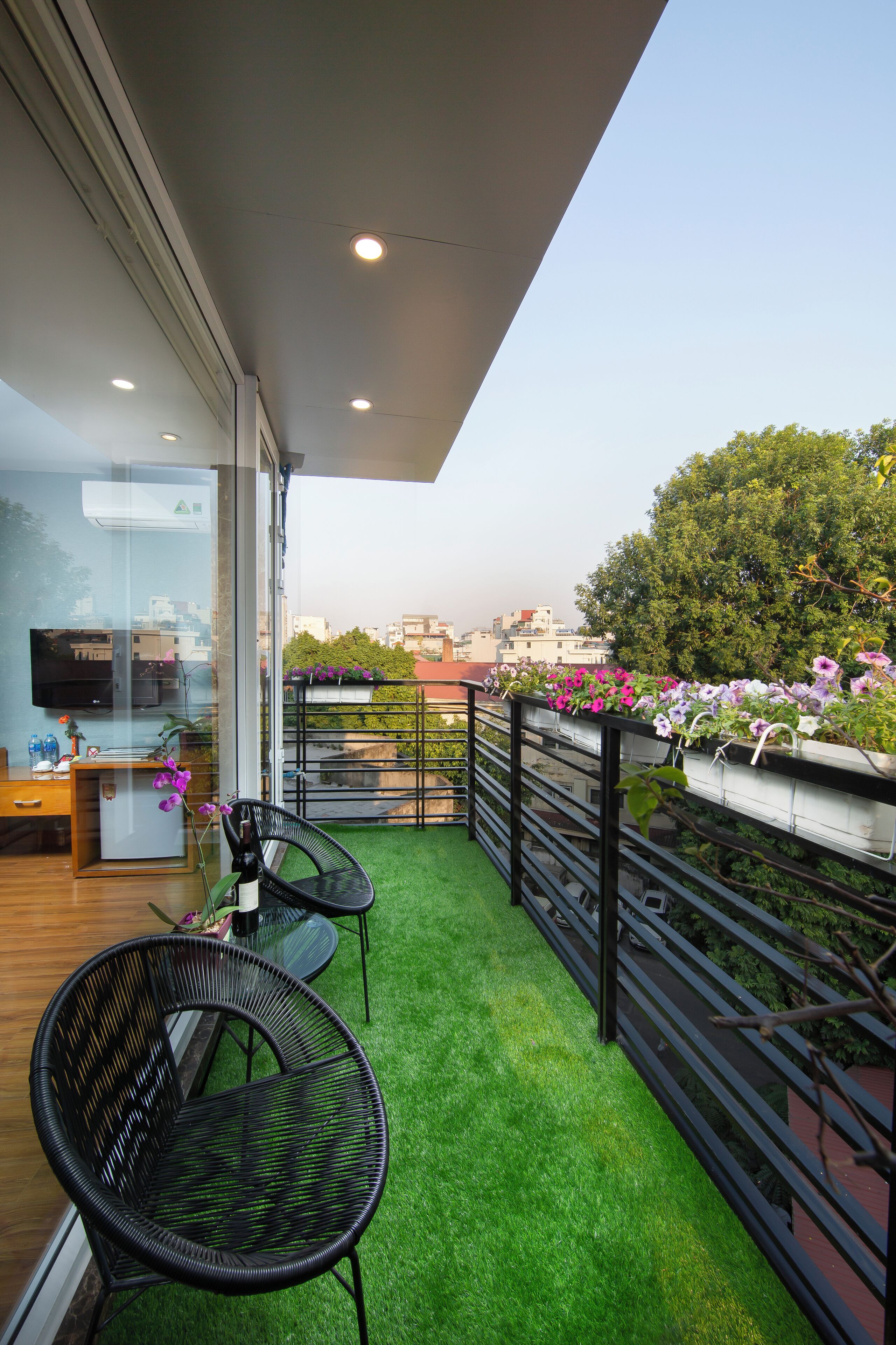 Uitzicht vanaf balkon