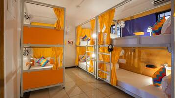 Bed in 8 Bed Male Only AC Dormitory Room With Ensuite Bathroom | Free WiFi