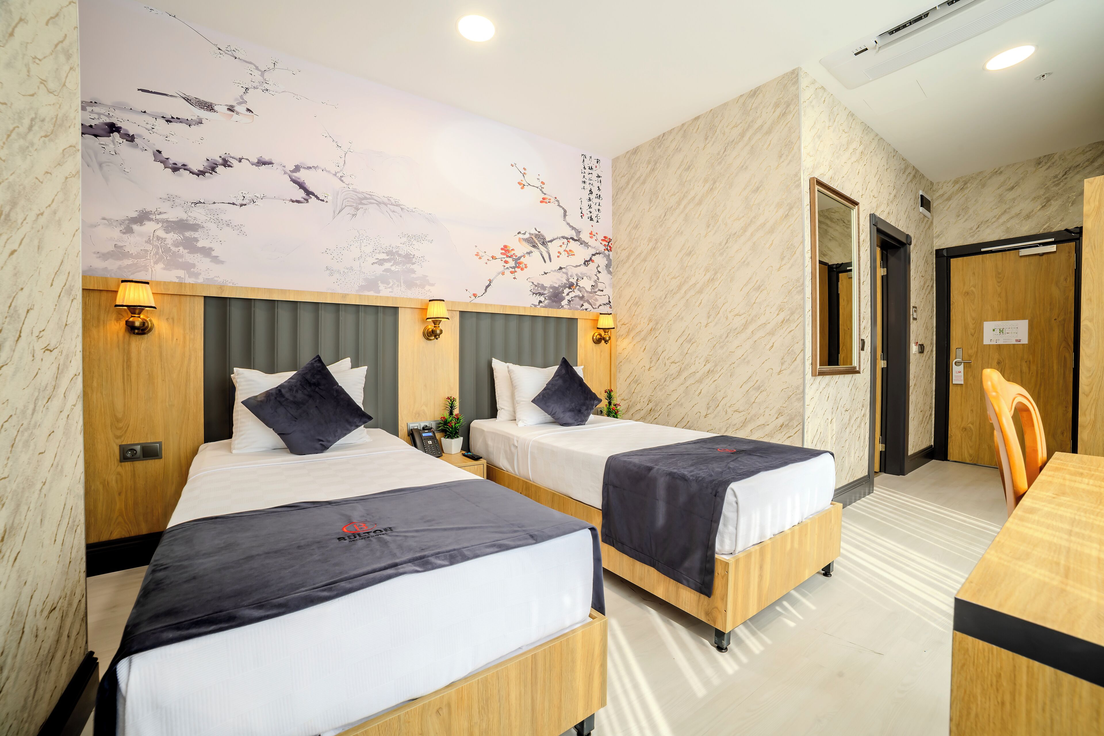 Hypo-allergenic bedding, memory-foam beds, free minibar items