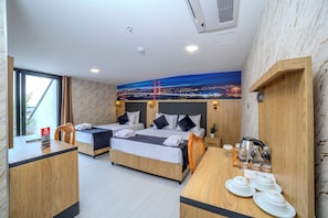 1 bedroom, hypo-allergenic bedding, memory foam beds, free minibar items
