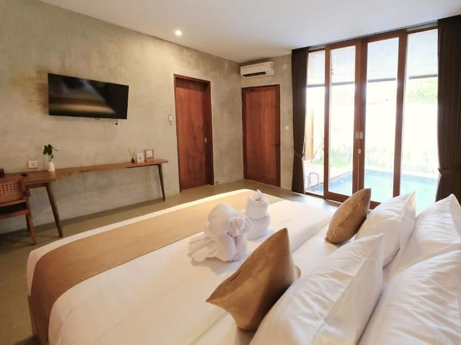 Villa, 1 habitación, piscina privada | Minibar, escritorio, espacio para trabajar con un portátil