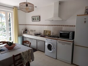 Microwave, oven, stovetop, dishwasher