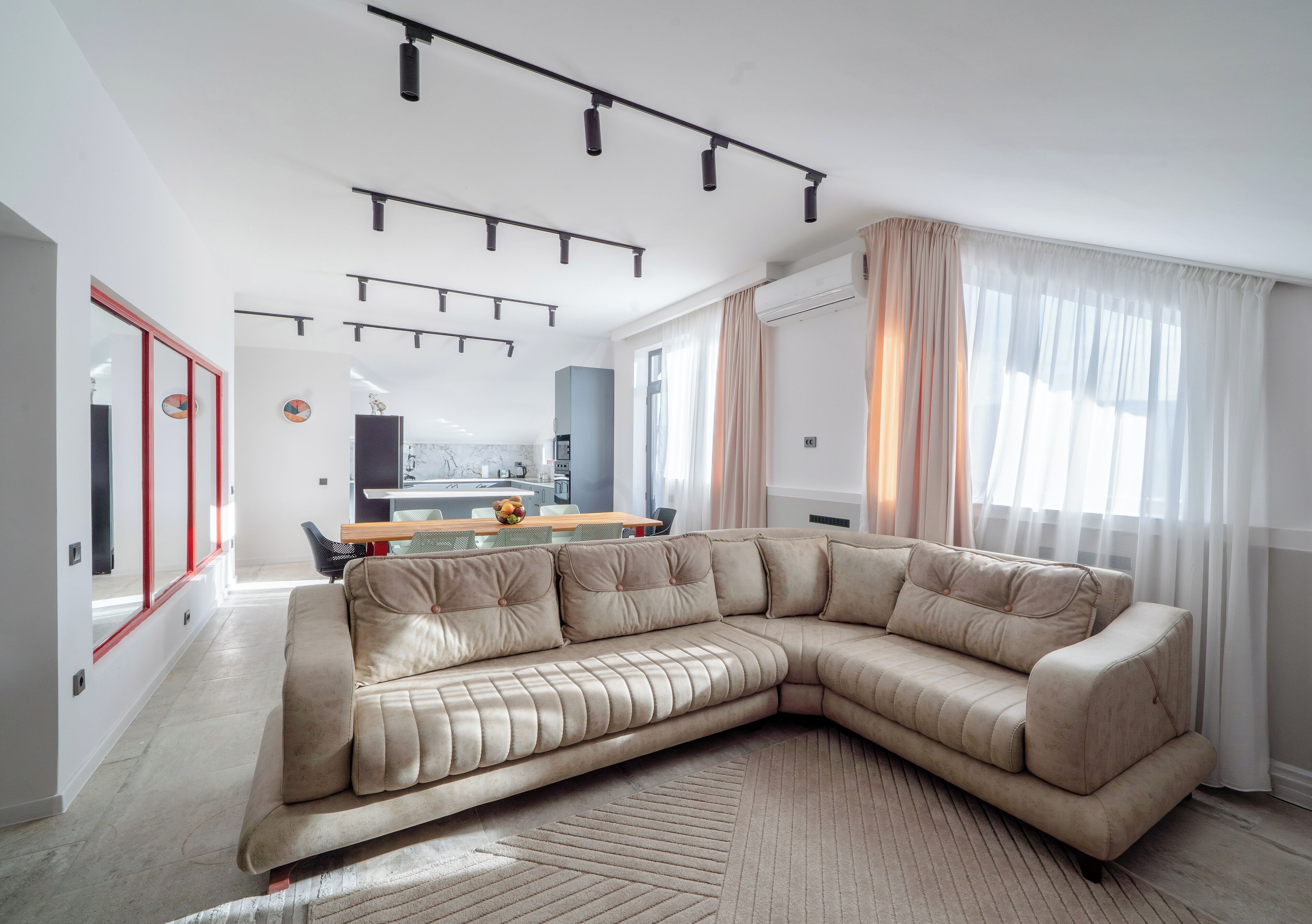 Family Apartment, Balcony, City View | Living area | Flat-screen TV