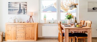 Mövennest vacation apartment in Ringsberg. Comfortable living with garden and terrace