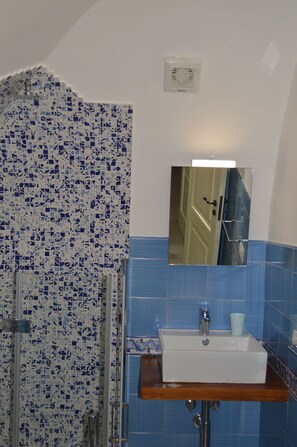 Hair dryer, towels, toilet paper
