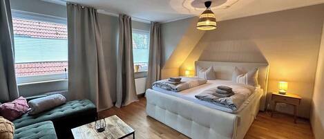 1 soverom, strykejern/-brett, reiseseng for barn og wi-fi