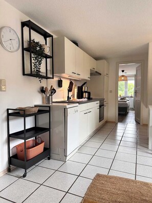 Fridge, oven, stovetop, dishwasher