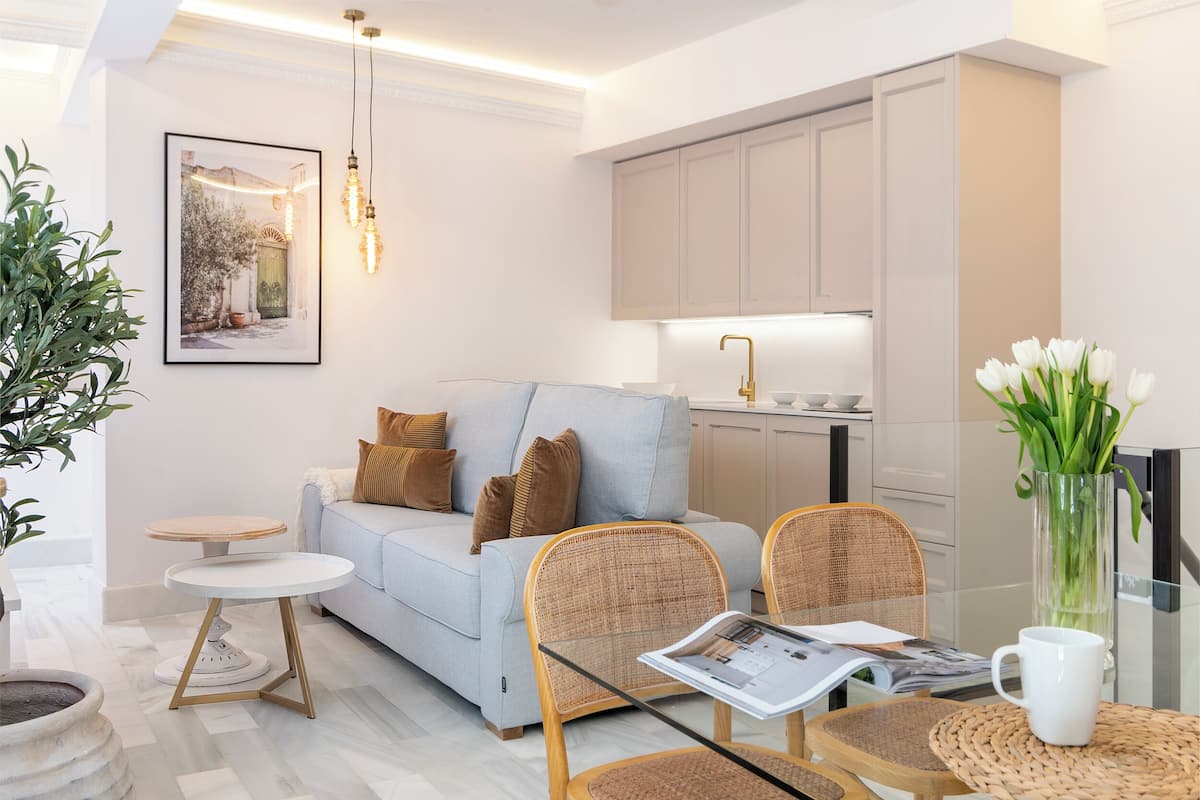 Appartement, 2 slaapkamers, in toren | Woonruimte | Een flatscreentelevisie