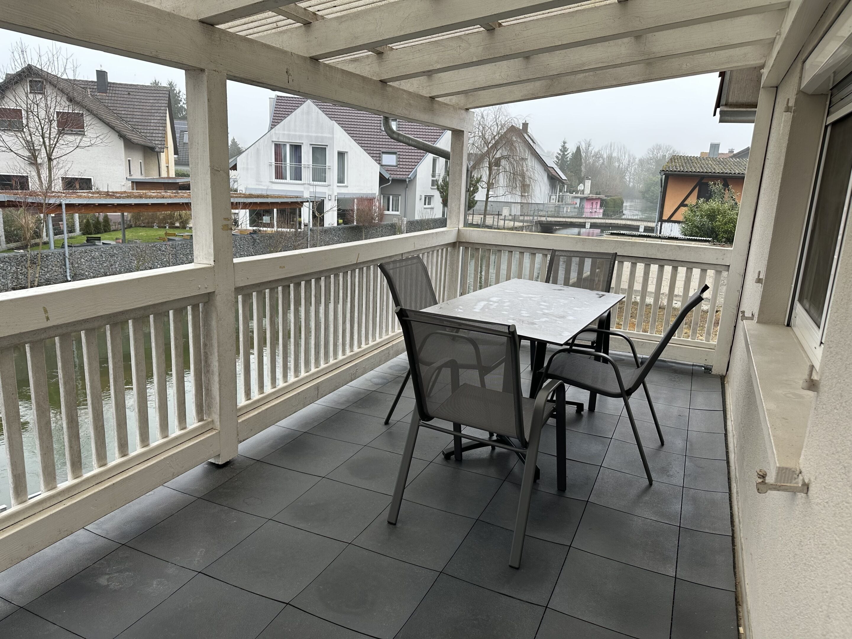 Comfort-Apartment, eigenes Bad (Küche) | Blick vom Balkon