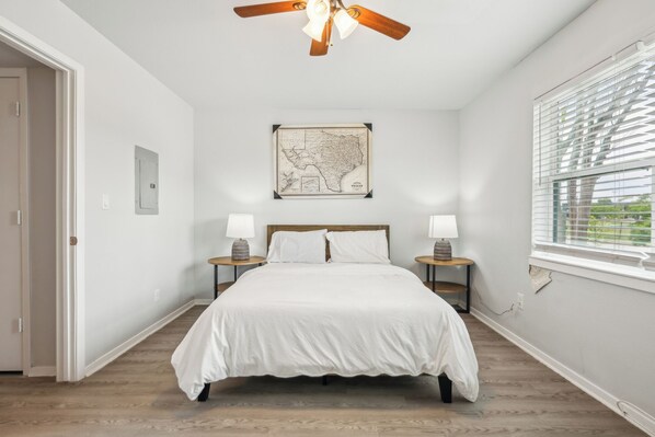 Desk, iron/ironing board, travel cot, free WiFi