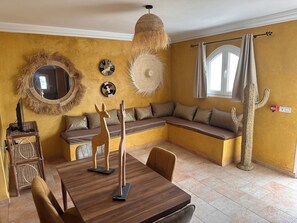 Design Villa | Living area | Flat-screen TV - The Mogador's Oasis  (Akermoud)