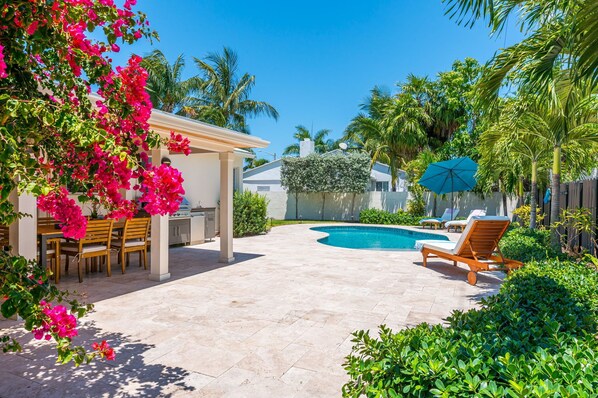 A heated pool
