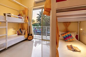 Bed in 6 Bed Mixed A/C Dormitory Room with Balcony and Ensuite Bathroom