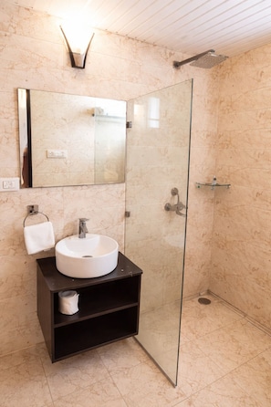 Superior Double Room, City View | Bathroom | Shower, free toiletries, slippers, soap - Citrine Suites and Resorts Vrindavan (Mathura)