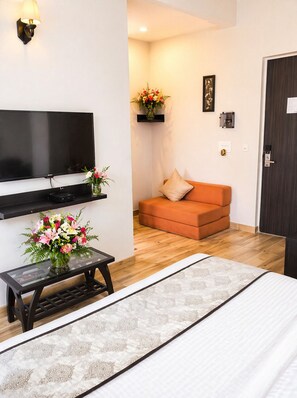 Superior tweepersoonskamer, uitzicht op stad | Een kluis op de kamer, geluiddichte muren, gratis wifi