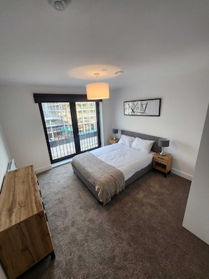 1 bedroom, iron/ironing board, bed sheets