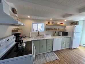 Fridge, oven, stovetop, dishwasher