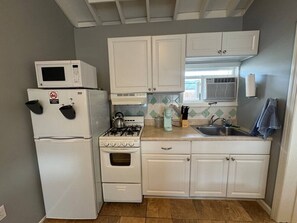 Fridge, microwave, oven, stovetop - Charming 2BR Beach Condo with Parking (Point Pleasant Beach)