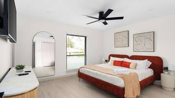 5 habitaciones, escritorio, tabla de planchar con plancha y wifi