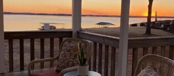 Enjoy this SPECTACULAR VIEW of Lake Wheeler from our beautiful 4 bedroom home!