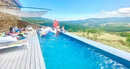 Les Bernards villa Ardeche bain nordique , piscine