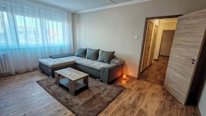 Apartment, 1 Bedroom, City View | Living room - Cozy Downtown Nook Apartment for Rent (Kecskemet)