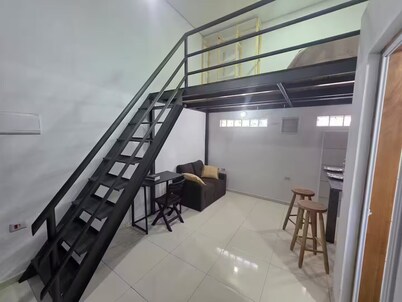 Loft in the center with air conditioner, garage and wifi