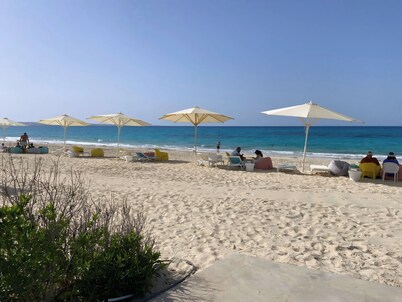 Elegant 4-Bedroom Beachfront Chalet with WiFi & AC in Beautiful Fouka Bay