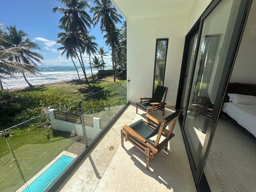 Beachfront 3-bedroom villa with modern features in fantastic Cabarete