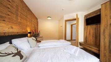 Chalé | 3 quartos, roupa de cama