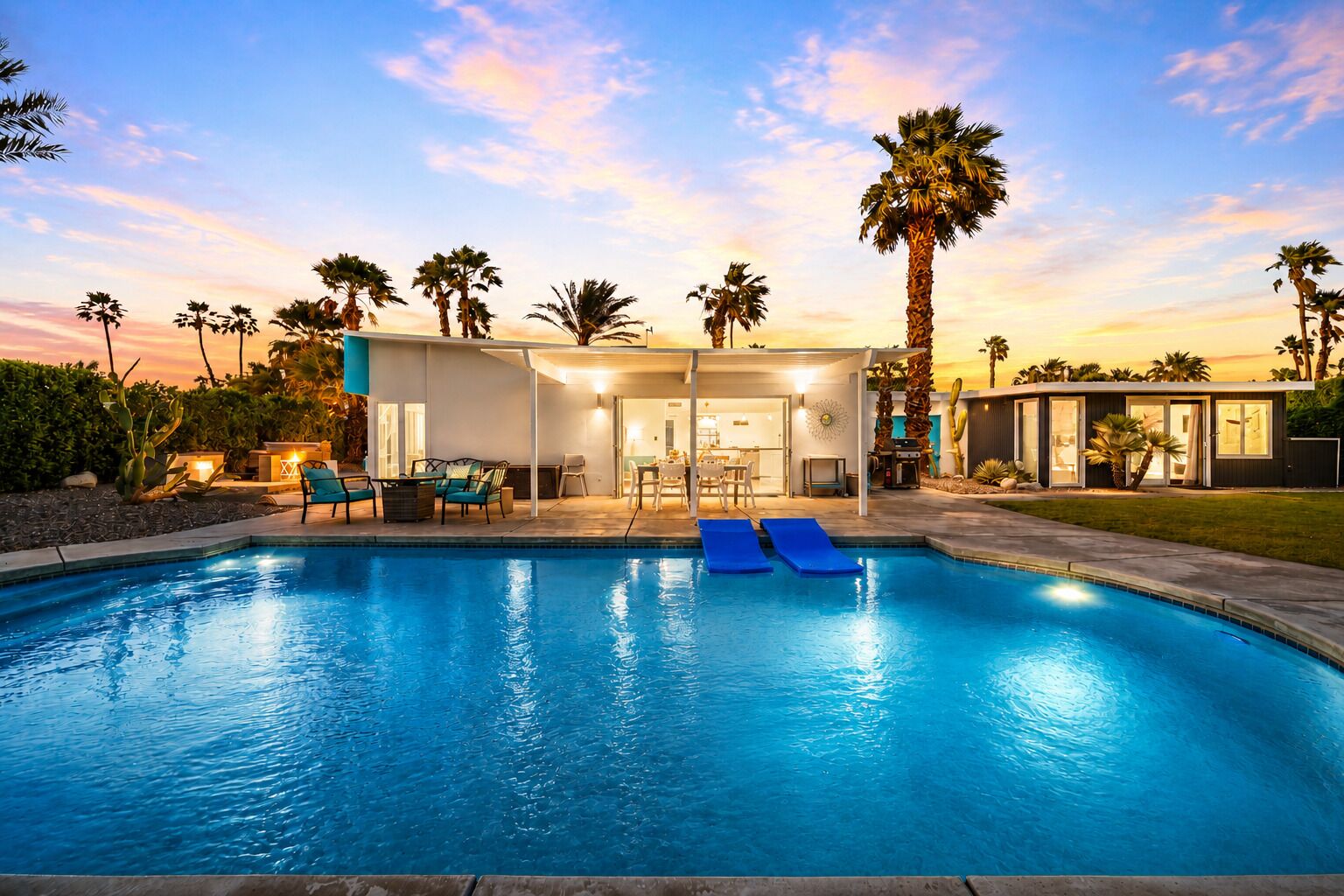 A heated pool