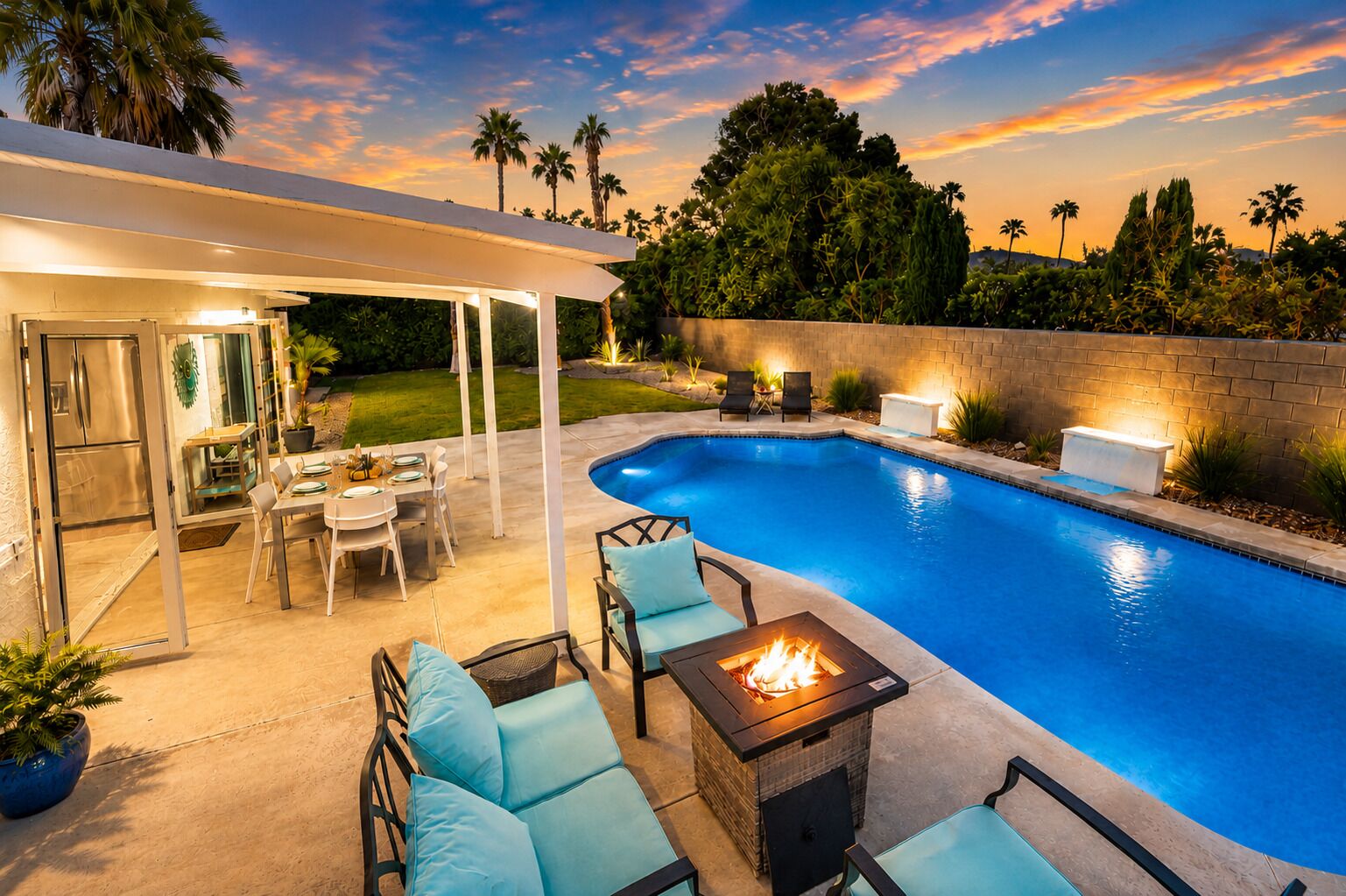A heated pool