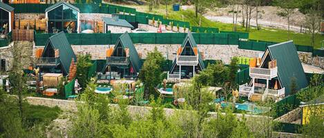 Deluxe Bungalov 2+1 Dag veya havuz manzarali isitmali ozel havuzlu | Utsikt från luften