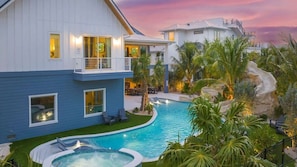 Outdoor pool, a heated pool