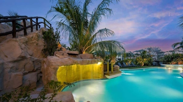 Outdoor pool, a heated pool