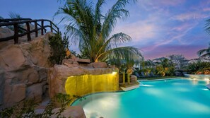 Piscine extérieure, piscine chauffée