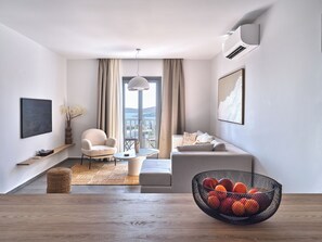 Lägenhet Premium - havsutsikt | Vardagsrum | Smart-tv