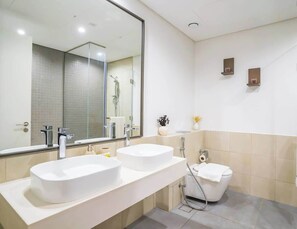 Shower, hair dryer