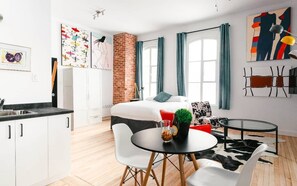 Comfort loft, uitzicht op park | 1 slaapkamer, individueel gedecoreerd, gratis wifi
